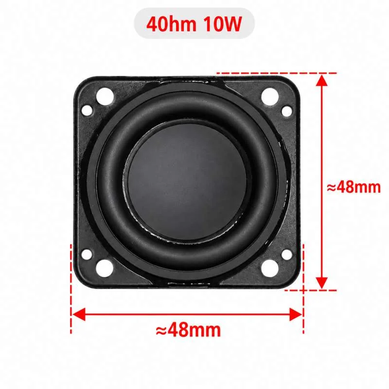 48mm Square Internal Magnet Speaker – 4Ohms 5W — Display & Communication — Back view