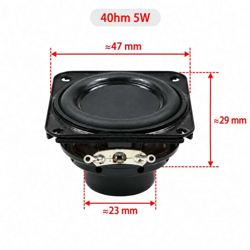 48mm Square Internal Magnet Speaker – 4Ohms 5W — Display & Communication — Detail / close-up