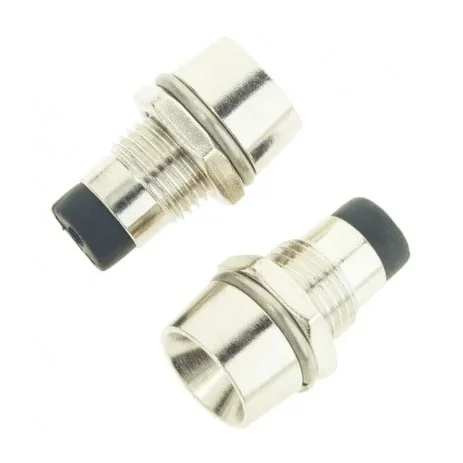 5mm LED Holder Chrome Metal Silver open type — Connectors & Wires