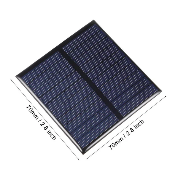 5V 100mA 0.5W Mini Solar Panel 70x70mm Polycrystalline DIY Solar Cell Charger — Power & Components — Back view