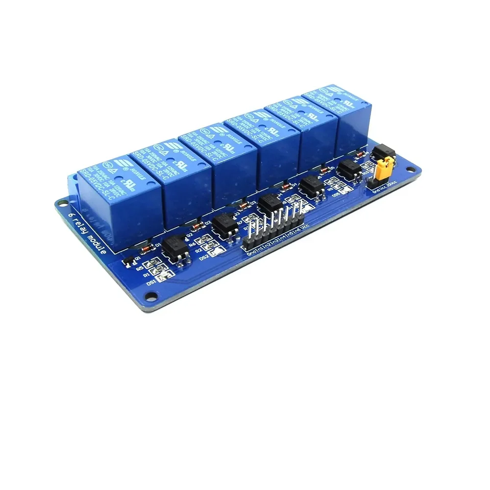 5V 6 Channel Low Level Relay Module with Light Coupling — Power & Components