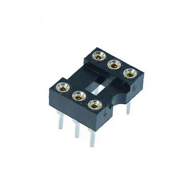 6 Pin Machine tooled IC Socket (Round IC Base) — Power & Components