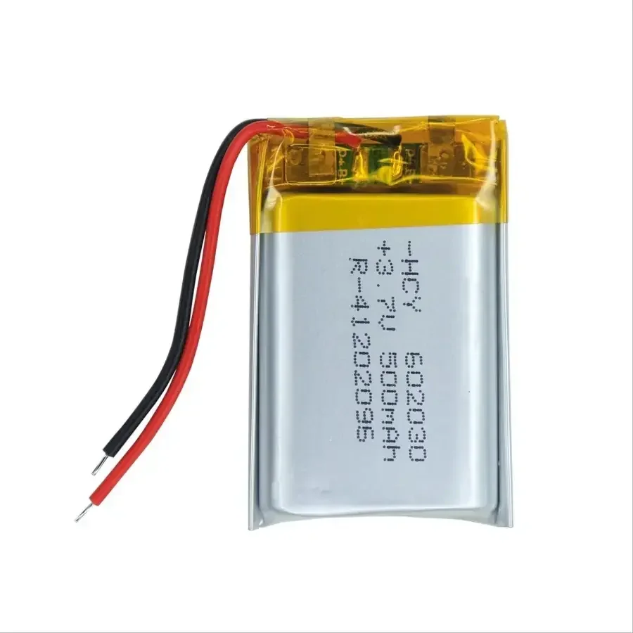 500mAh 3.7V Single Cell Rechargeable LiPo Battery (HCY-602530) — Power & Components — Back view