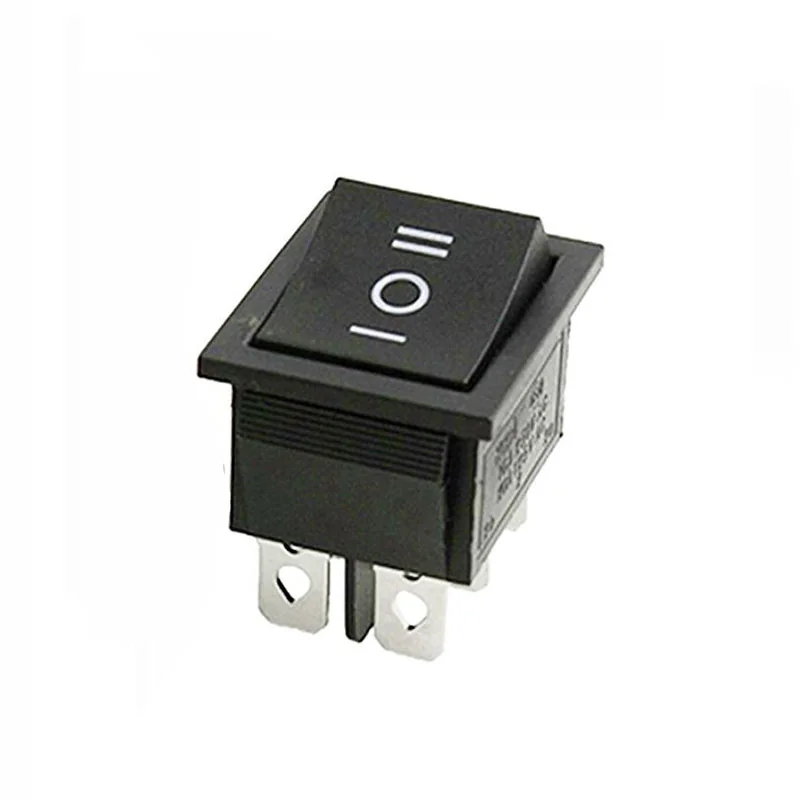 6A 250V 6 Pins DPDT ON-OFF-ON Rocker Switch copper — Power & Components — Back view