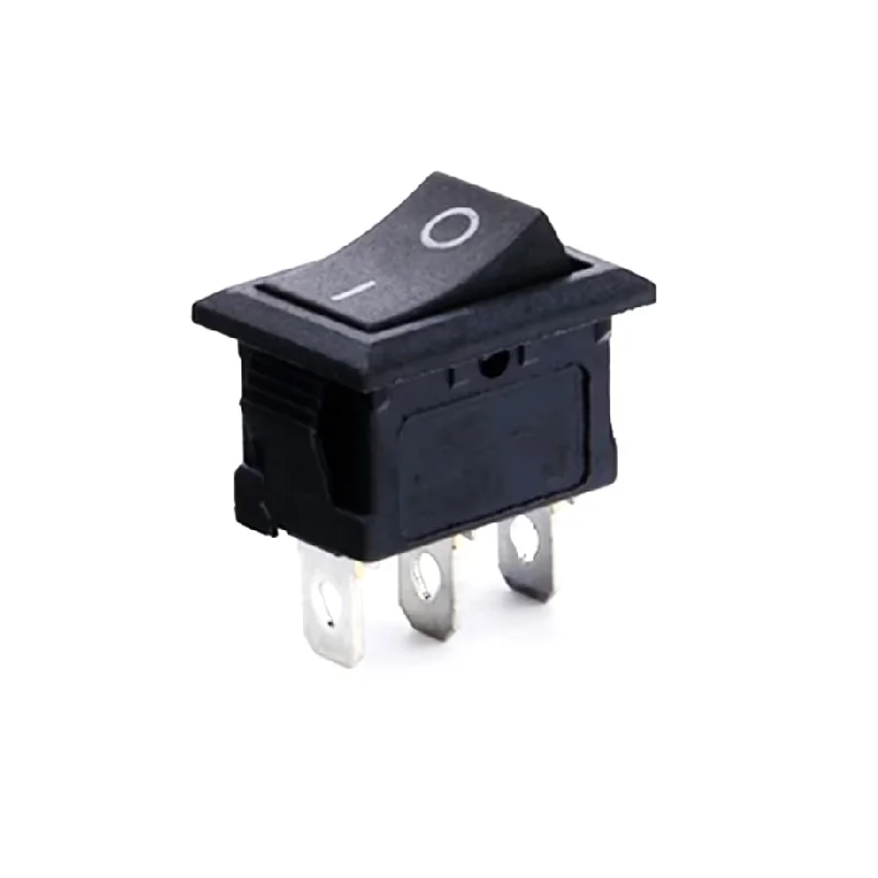 6A 250V Black SPDT 3 Pin Mini Rocker Switch ON/OFF 2 Position Switch — Power & Components