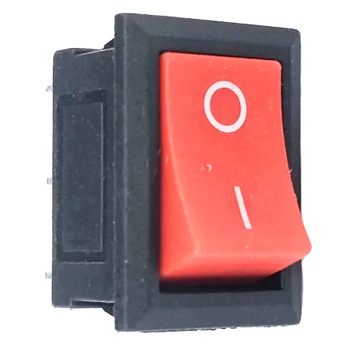 6A 250V SPDT 3 Pin Mini Rocker Switch ON/OFF Red 2 Position Switch — Power & Components