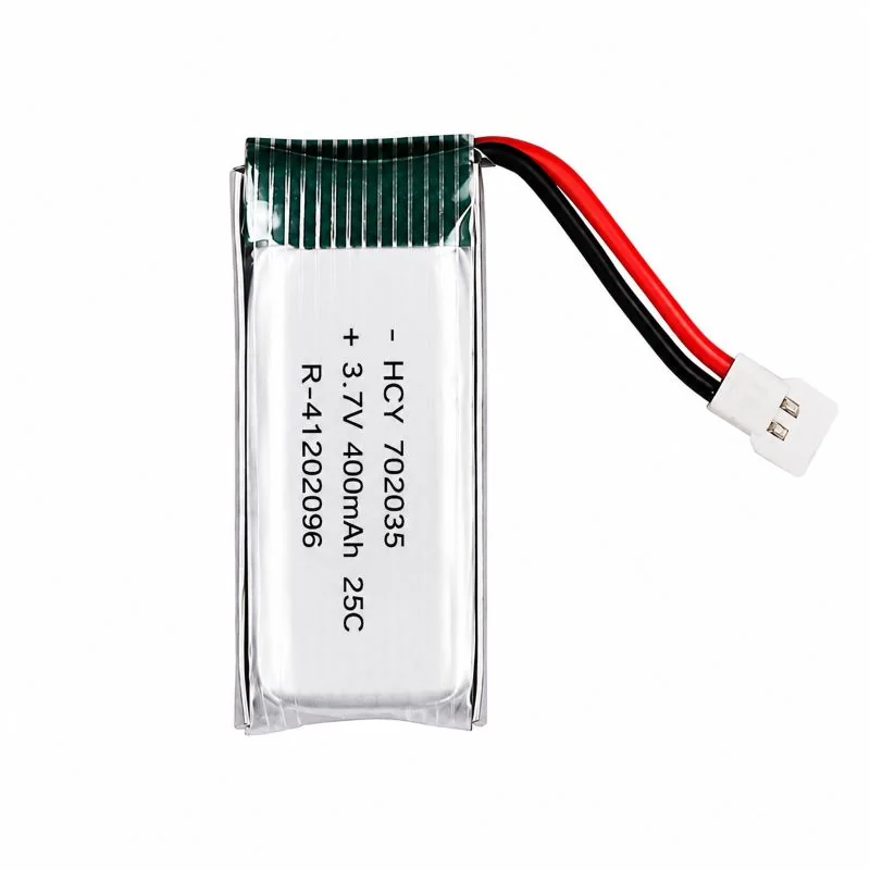 702035 LiPo Battery 400mAh 3.7V High Discharge 25C For Drone — Power & Components