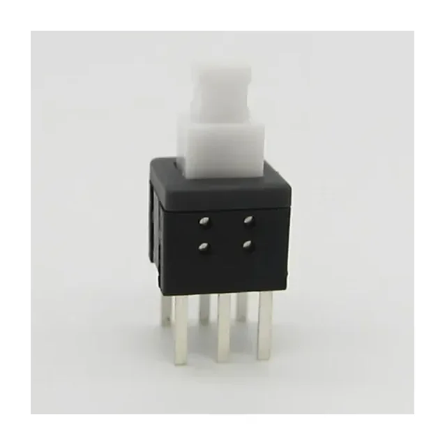 7mm 6 Pin DPDT Self-Lock Push Button Switch E-Switch TL2201EEYA — Power & Components — Back view