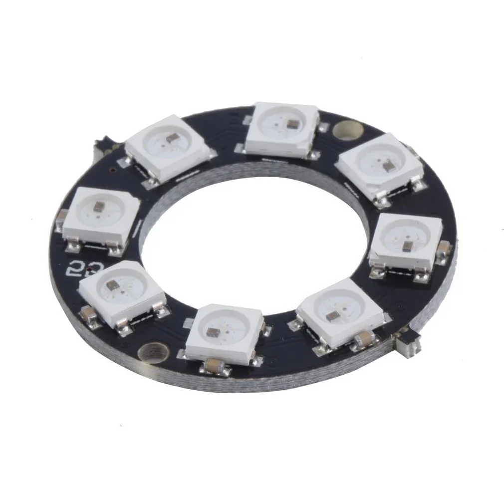 8 Bit WS2812 5050 RGB LED Built-in Full Color Driving Lights Circular Development Board — Power & Components