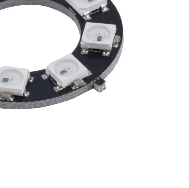 8 Bit WS2812 5050 RGB LED Built-in Full Color Driving Lights Circular Development Board — Power & Components — Pinout diagram