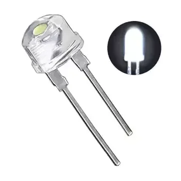 8mm  High Quality LED- Clear Lens-Cool White — Power & Components — Back view
