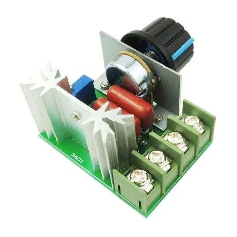 AC 220V 2000W SCR Voltage Regulator Dimmers Speed Controller Thermostat — Motors & Actuators — Back view
