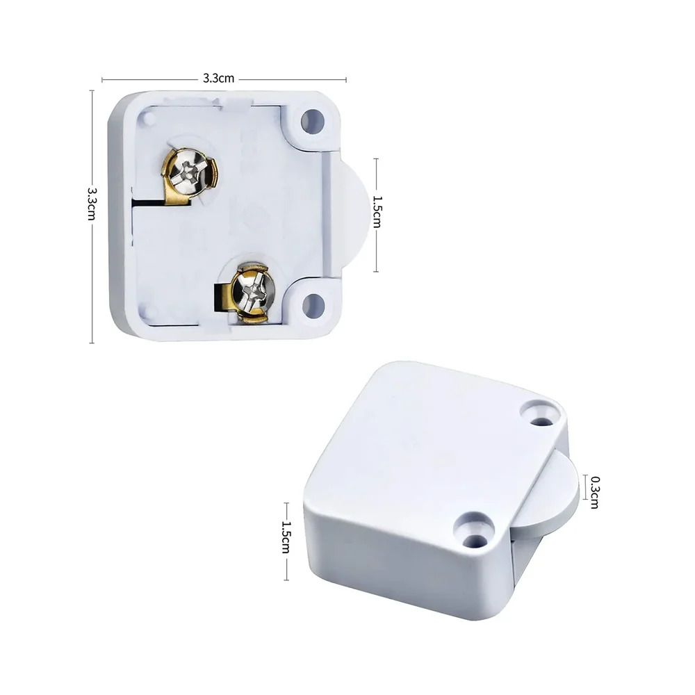 Almirah Wardrobe Switch – 250V AC 6A Momentary Push-to-Off Switch — Power & Components — Back view
