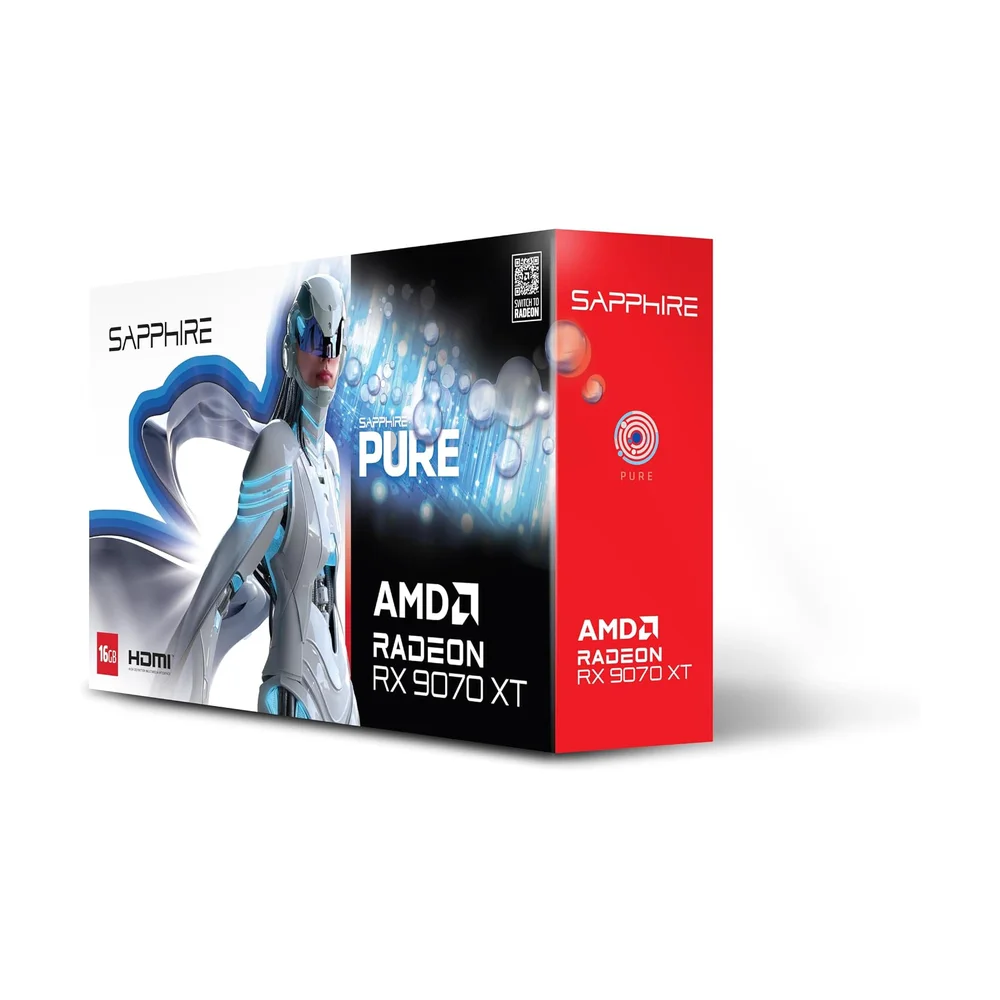 AMD Radeon RX 9070 XT (16 GB) — Back view