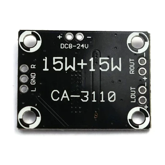 TPA3110 30W (15W+15W) Digital Stereo Audio Power Amplifier Board Module CA-3110 — Display & Communication — Back view
