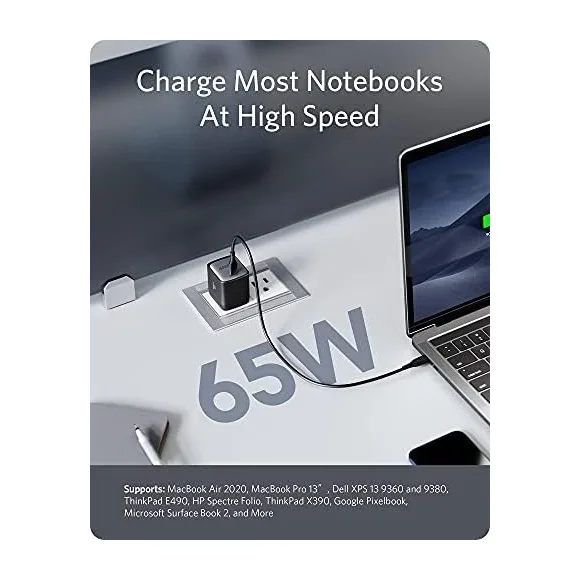 Anker 715 Nano II 65W (GaN) — Back view