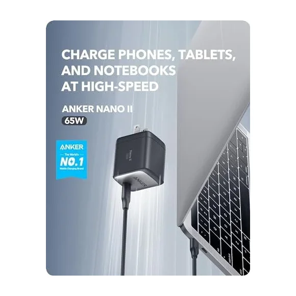 Anker 715 Nano II 65W (GaN) — Detail / close-up
