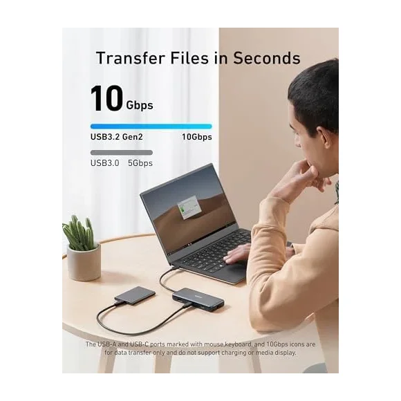 Anker 7-in-1 USB-C Hub — Back view