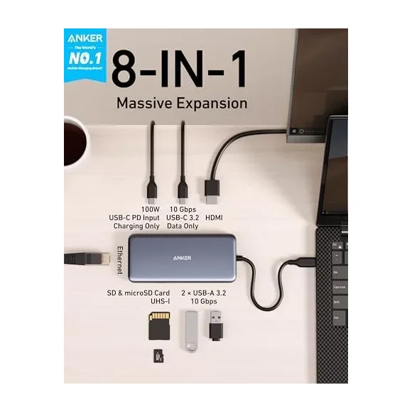 Anker 7-in-1 USB-C Hub — Detail / close-up