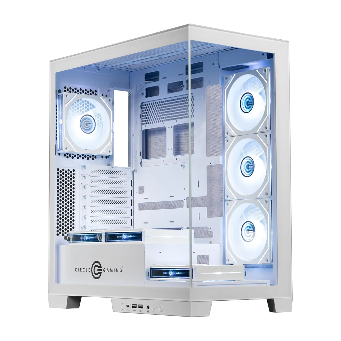Antec Constellation C8 Aluminum White E-ATX Full Tower Case — Back view