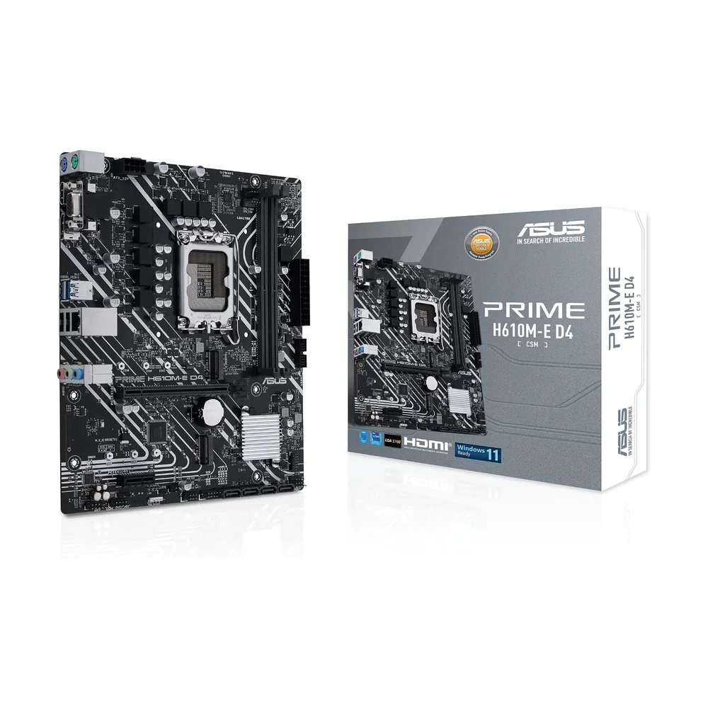 ASUS PRIME H610M-E D4 — Back view
