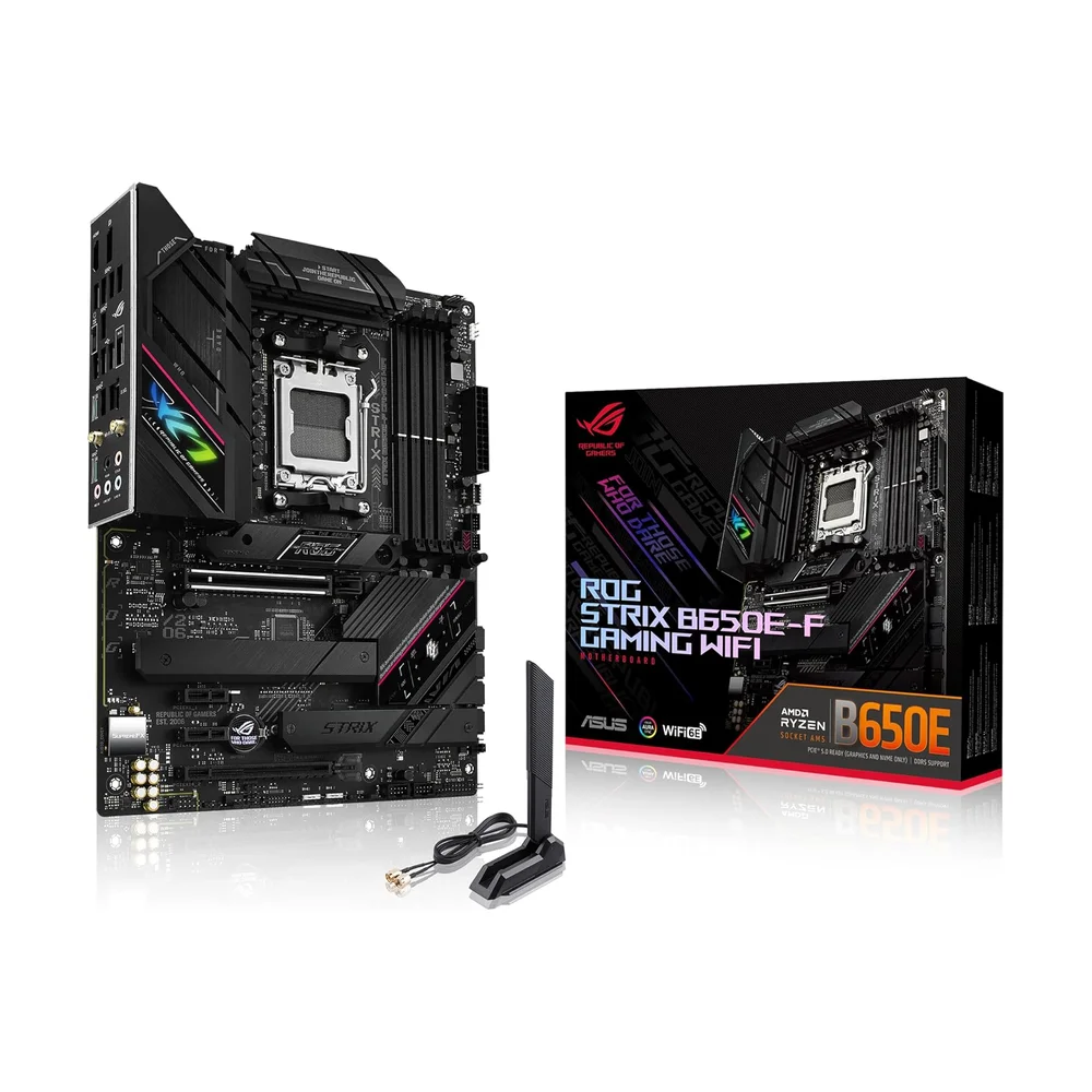ASUS ROG Strix B650E-F Gaming WiFi — Back view
