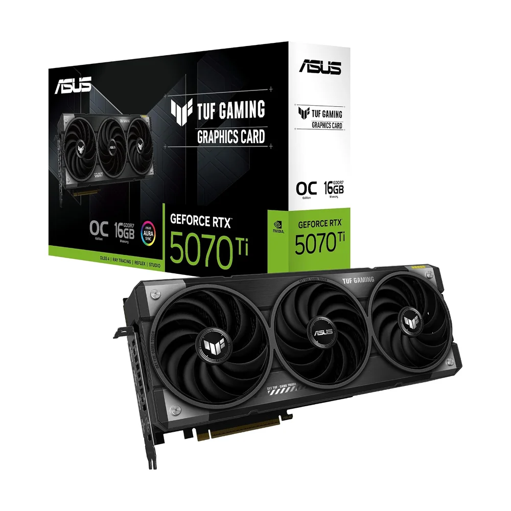 ASUS TUF Gaming RTX 5070 Ti (16 GB) — Detail / close-up