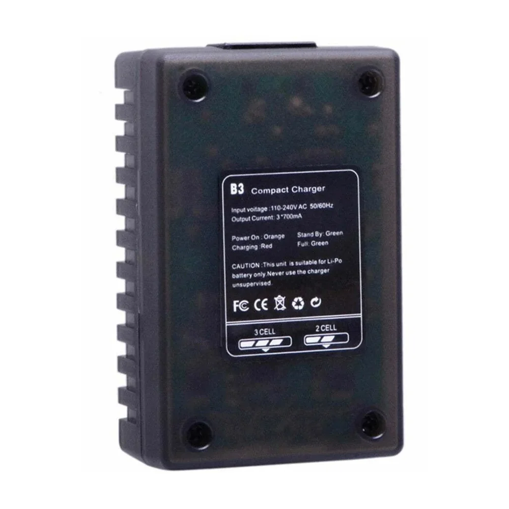 B3 AC Compact Balance Charger for 2S-3S LiPo — Power & Components — Back view