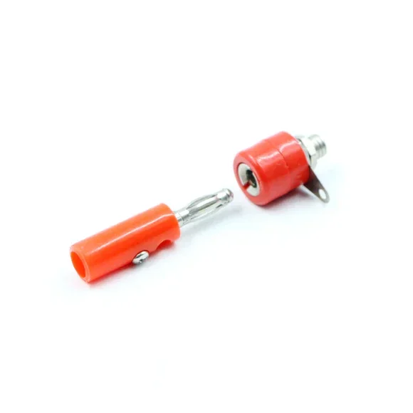 Banana Jack Plug Connector and Socket 4mm Male and Female (2 Pair) — Connectors & Wires — Back view