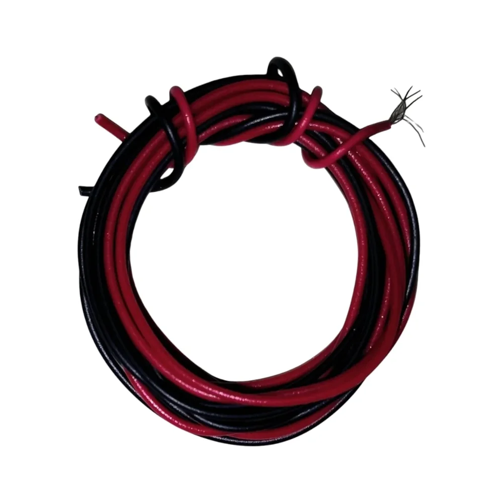 Battery Voltage Wire 7/36 Black & Red 1 Meter – Flexible Copper Hook-Up Wire (Pair) — Sensors — Back view