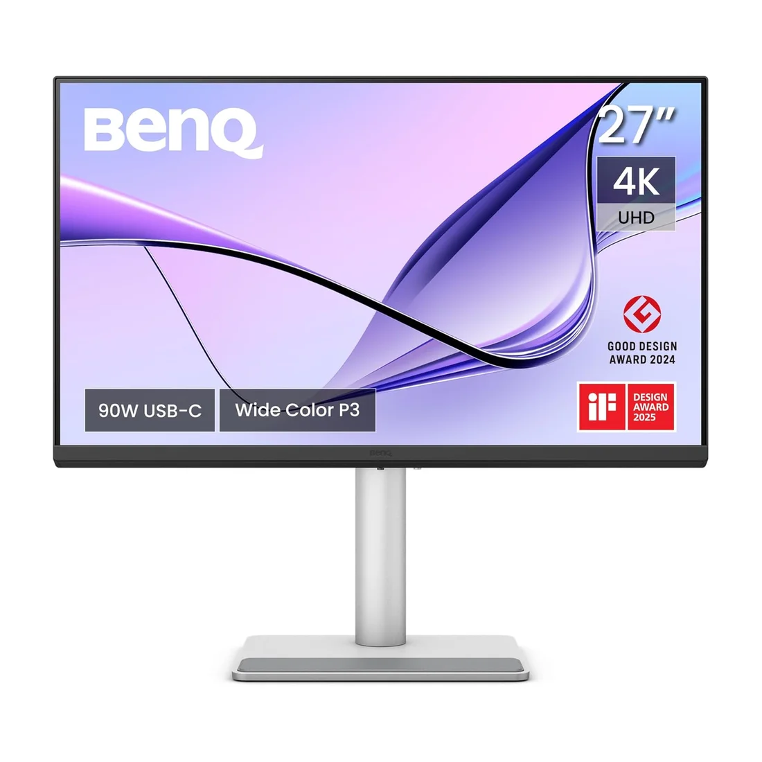 BenQ DesignVue PD2706U 27-Inch 4K UHD IPS Professional Monitor — Back view