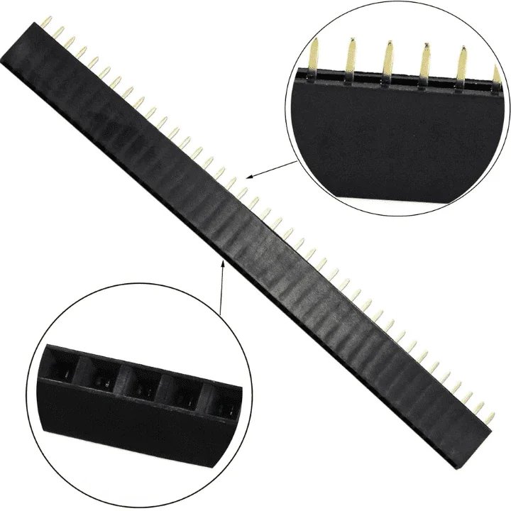 Female Berg Strip 40 Pins — Pinout diagram