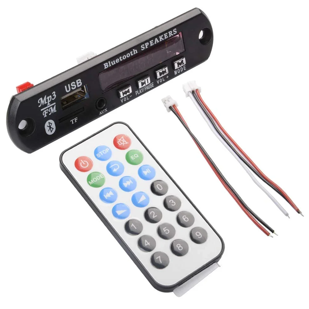 Bluetooth MP3 Decoding Board Module with inbuilt SD Card Slot / USB / FM / and Remote Control — Display & Communication