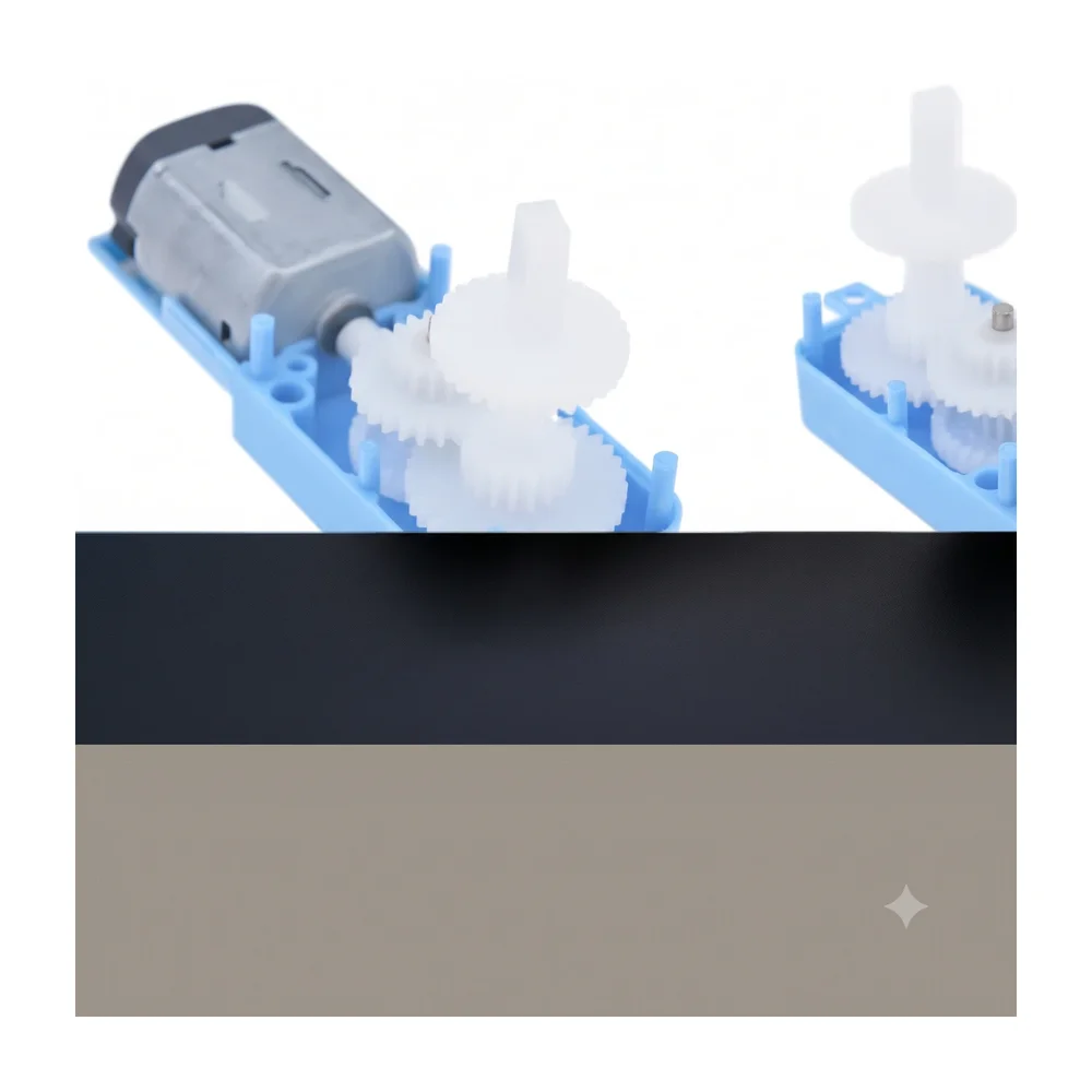 DC Plastic Gear Motor with Wheel (BO) — Back view