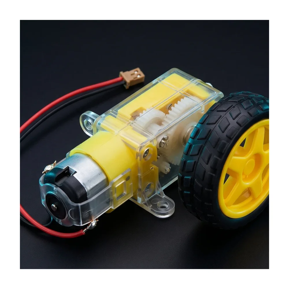 DC Plastic Gear Motor with Wheel (BO) — Detail / close-up