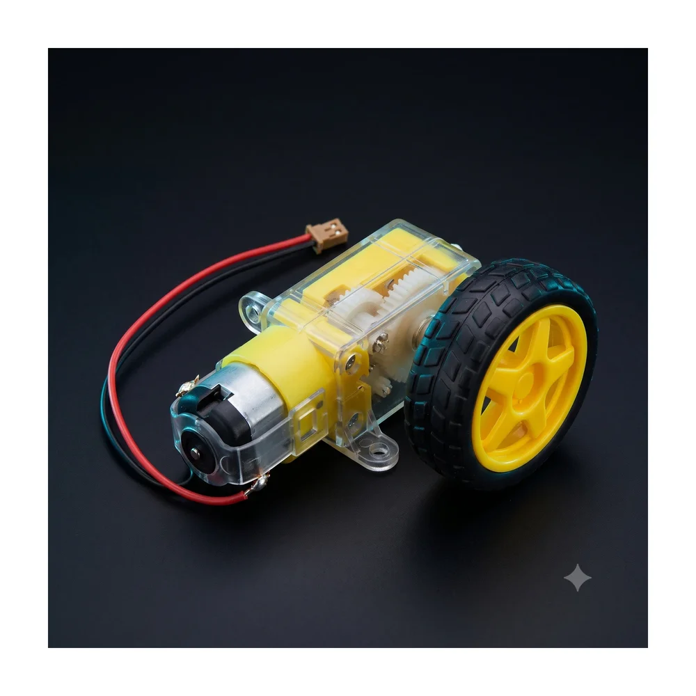 DC Plastic Gear Motor with Wheel (BO) — Motors & Actuators