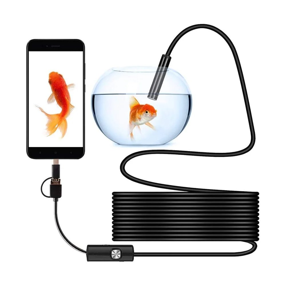 USB Borescope Camera 5m (1080p, IP67) — Back view