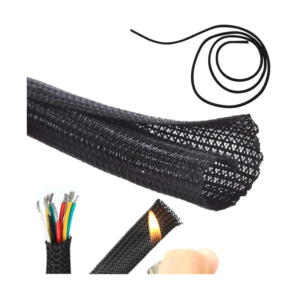 Cable Sleeving (Paracord, 5m, black) — Detail / close-up