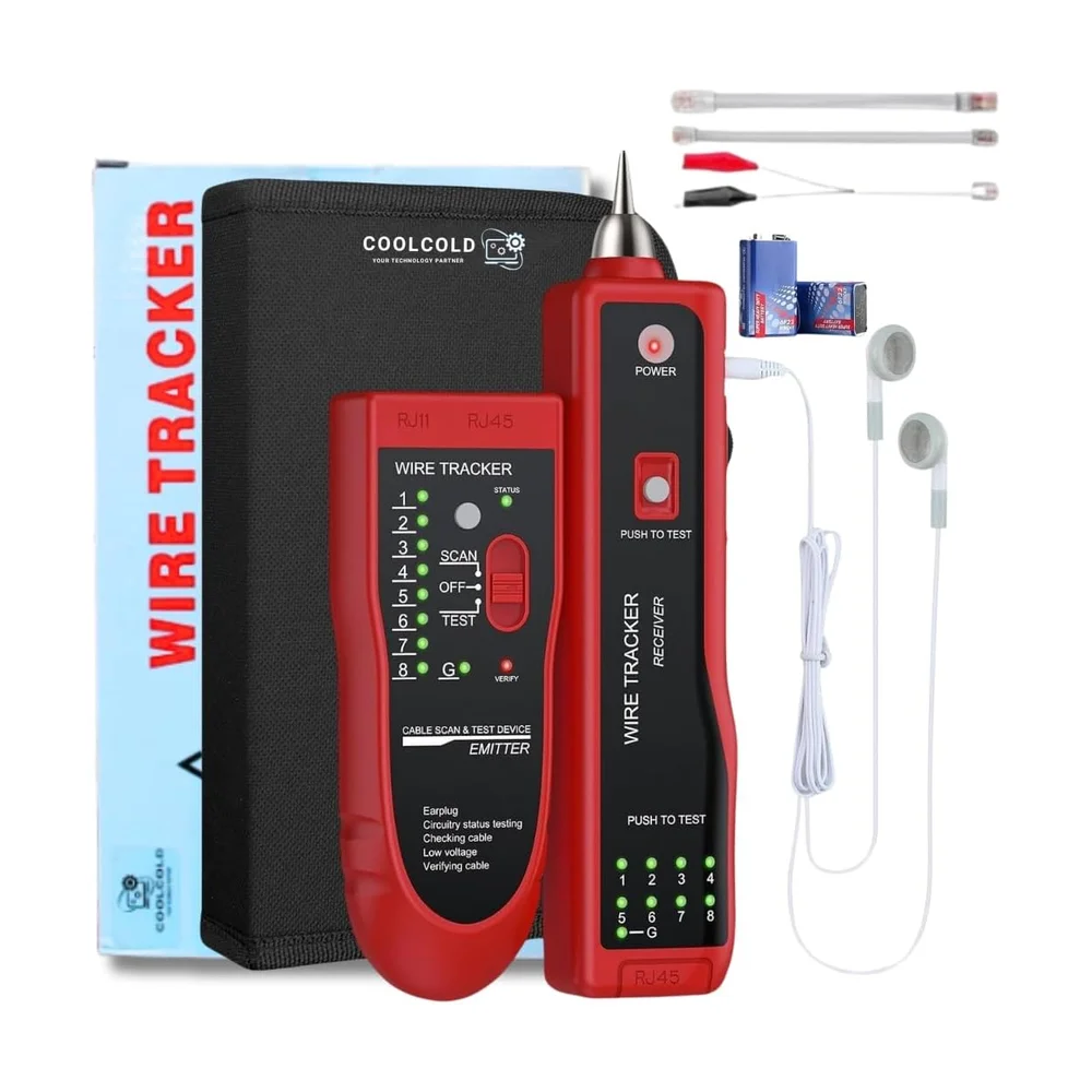 RJ45 / RJ11 Cable Tester — Back view