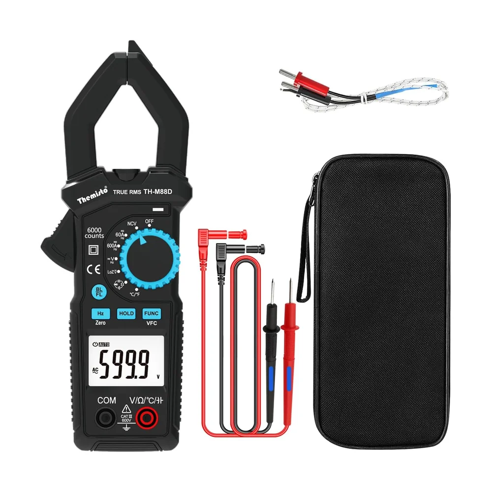 AC/DC Clamp Meter 600A — Back view