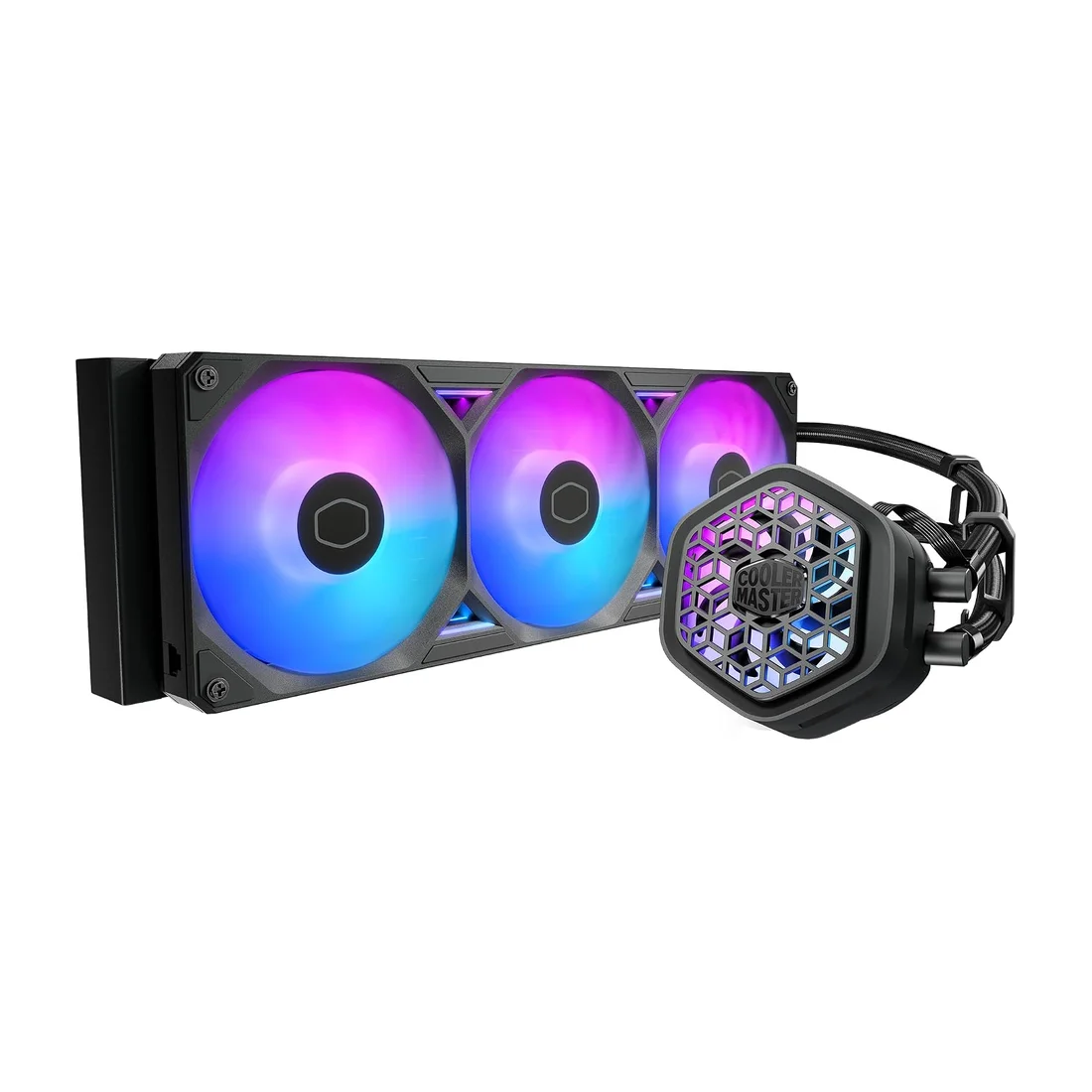 Cooler Master MasterLiquid Atmos II 360 ARGB Liquid CPU Cooler — Back view