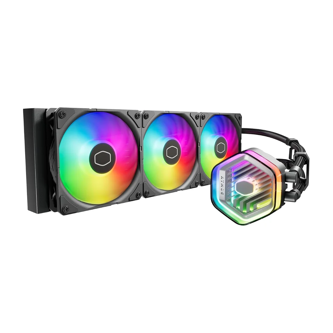 Cooler Master MasterLiquid Atmos II 360 ARGB Liquid CPU Cooler — Detail / close-up