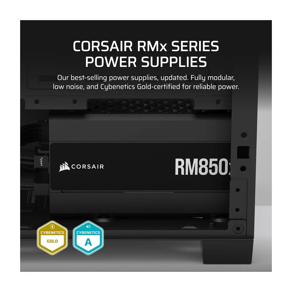 Corsair CX650F RGB 650W (80+ Bronze) — Back view