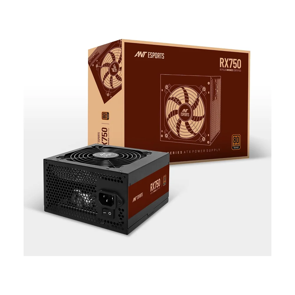 Corsair CX750F RGB 750W 80+ Bronze — Back view