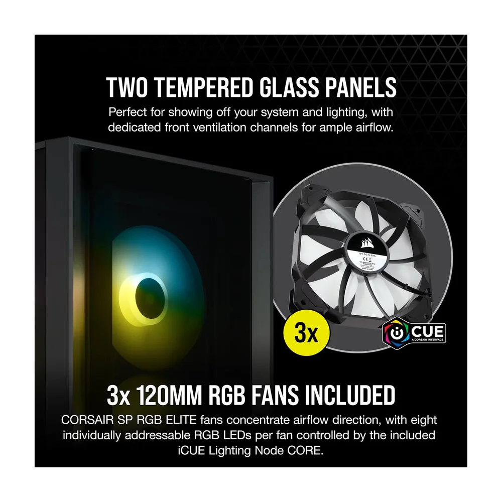 Corsair iCUE 4000X RGB — Detail / close-up