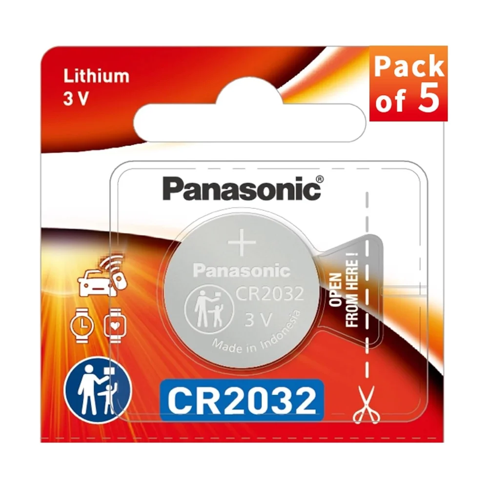 CR2032 Lithium Coin Cell (10 pc) — Back view