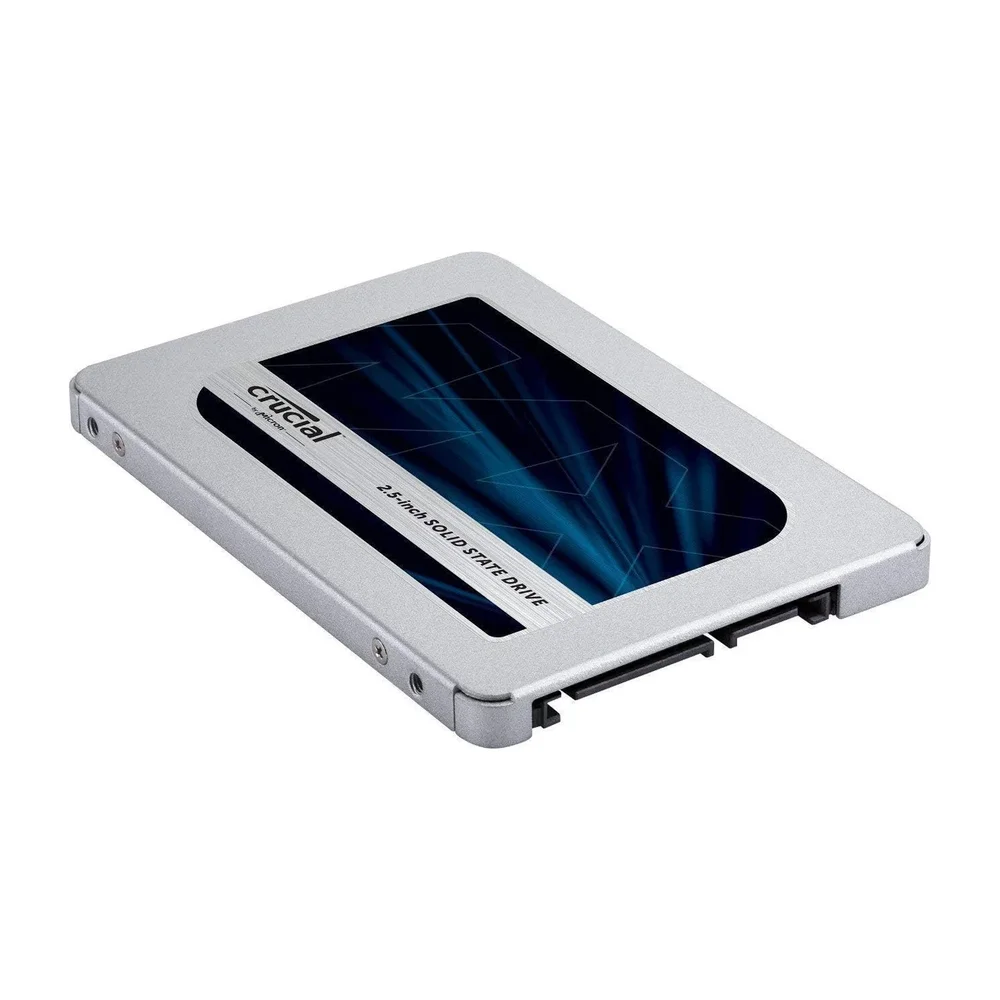 Crucial MX500 500 GB SATA SSD — Detail / close-up