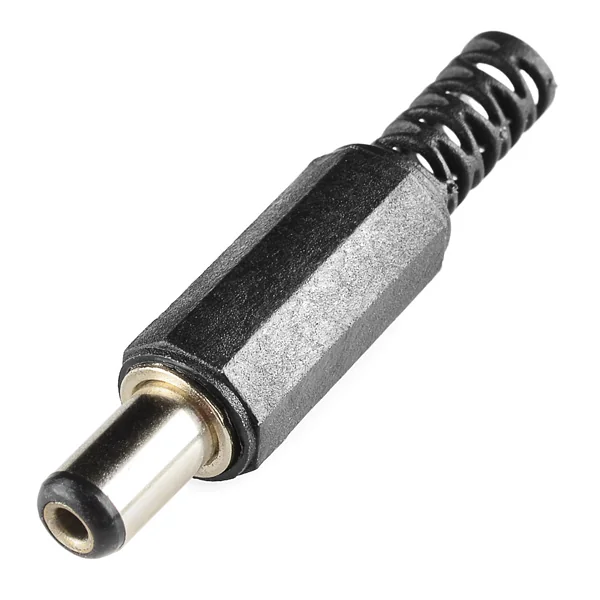 DC Power Connector Male 5.5mm × 2.1mm Barrel Plug — Connectors & Wires — Back view