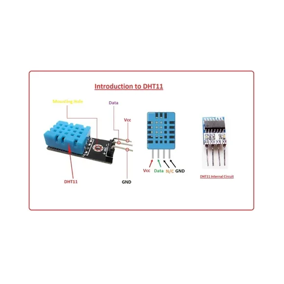 DHT11 Temperature And Humidity Sensor Module – for Arduino Raspberry STM (DHT11 with PCB) — Sensors — Detail / close-up