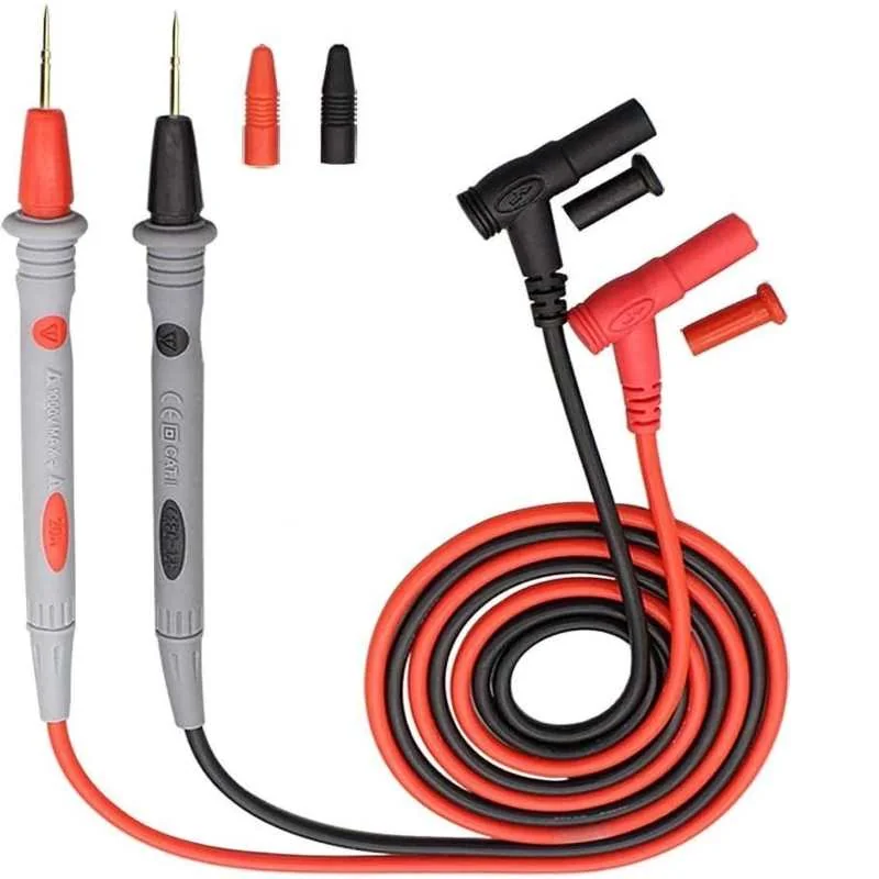 Digital Multimeter Test Leads with Ultra Sharp Needle Probe & Banana Plug CAT III 1000V 10A — Sensors